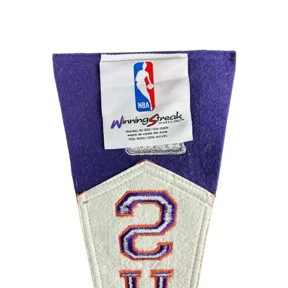 American Vtg Winning Streak- 90s Phoenix Suns- NBA Basket Mini Felt Flag- 15x6" - Picture 5 of 7